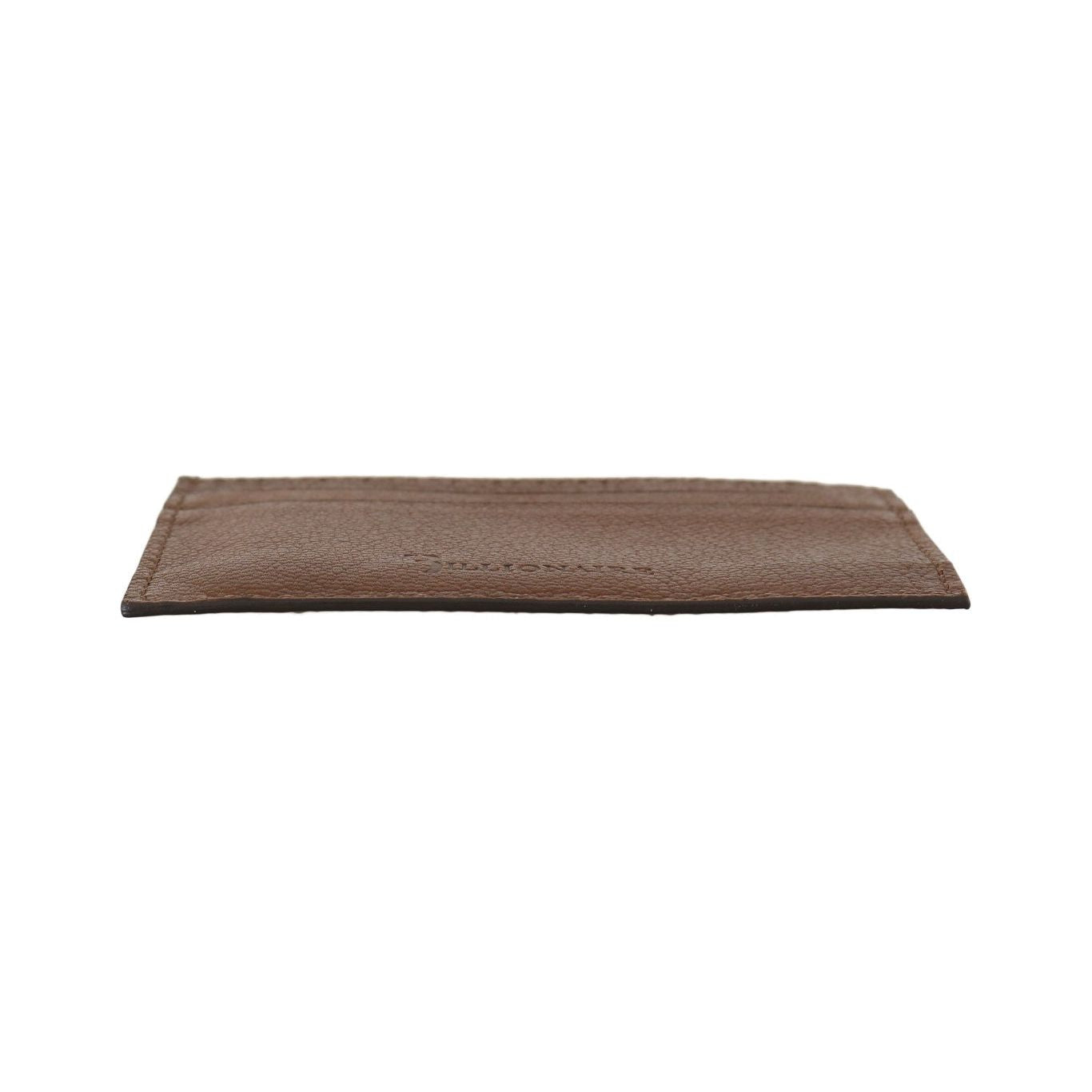 Billionaire Italian Couture Brown Leather Cardholder Wallet