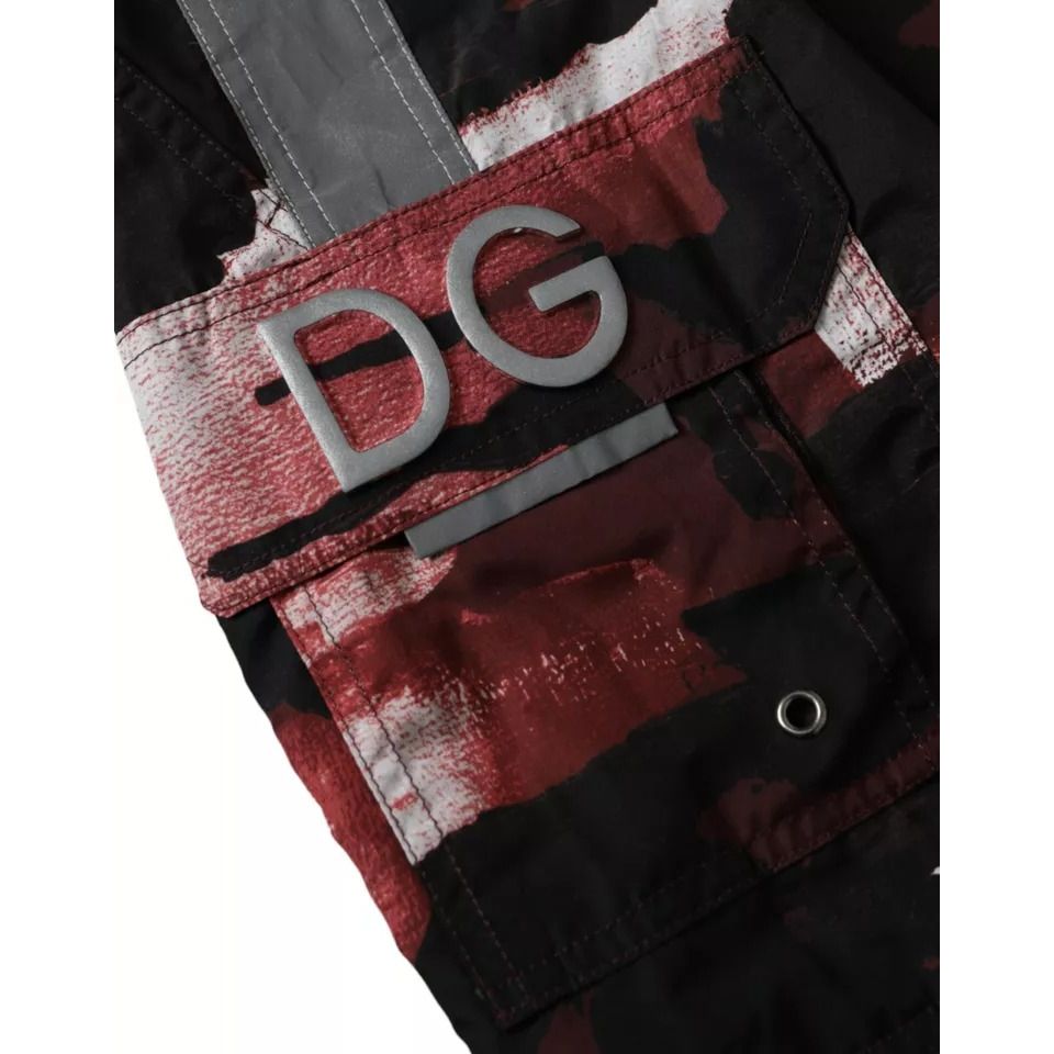 Dolce & Gabbana Multicolor Camouflage DG Logo Beachwear Shorts Swimwear