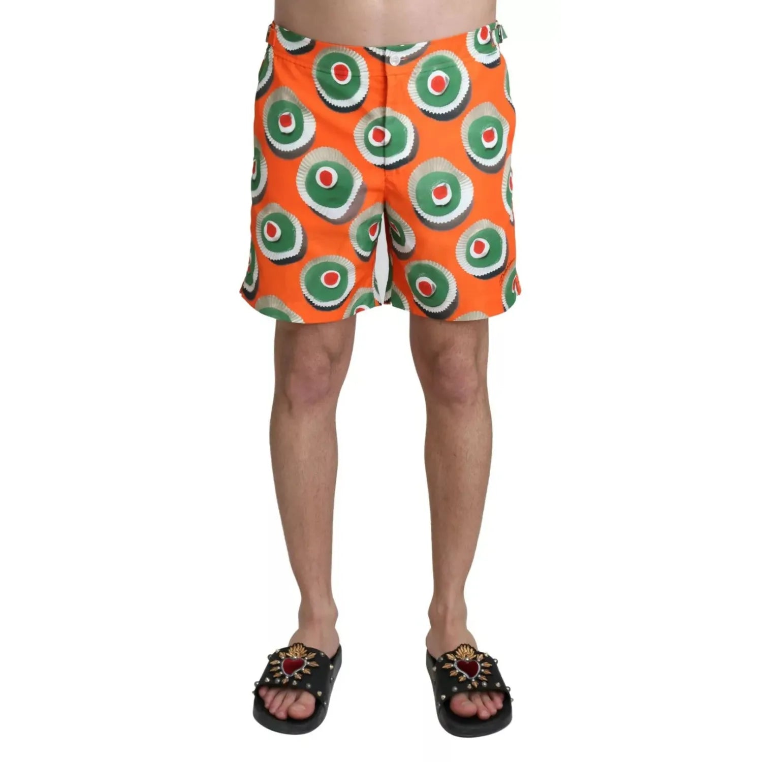 Dolce & Gabbana Orange Cupcake Beachwear Shorts Swimwear