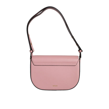 Versace Pink Grainy Calf Leather Logo Crossbody Shoulder Bag Versace