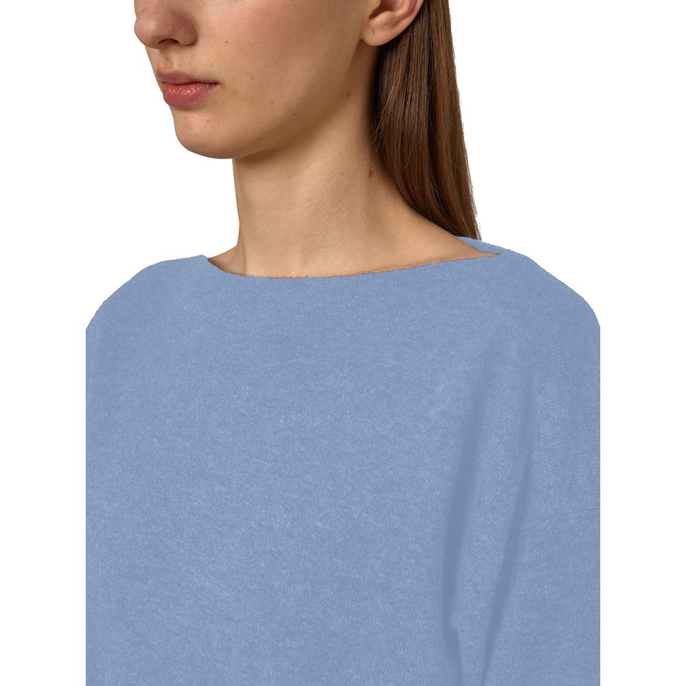 Alpha Studio Light Blue Cashmere Women Sweater