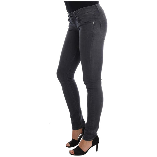 Acht Gray Cotton Slim Fit Denim Jeans SIG32596-1