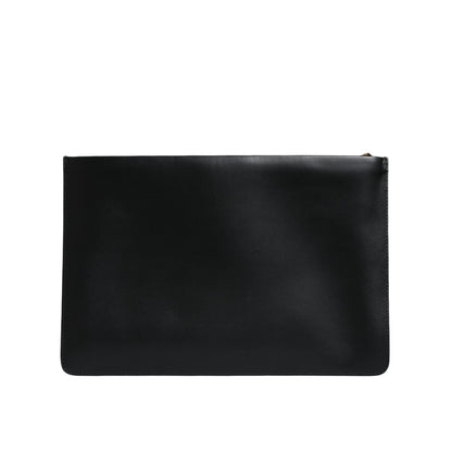 Dolce & Gabbana Black Calfskin Leather Mediterranean Pouch Bag Dolce & Gabbana