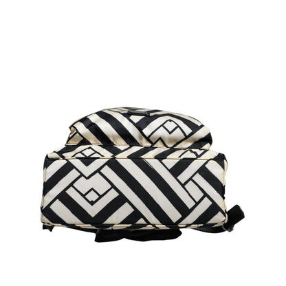 Dolce & Gabbana Black White Nylon Leather Travel Back Pack Bag Dolce & Gabbana