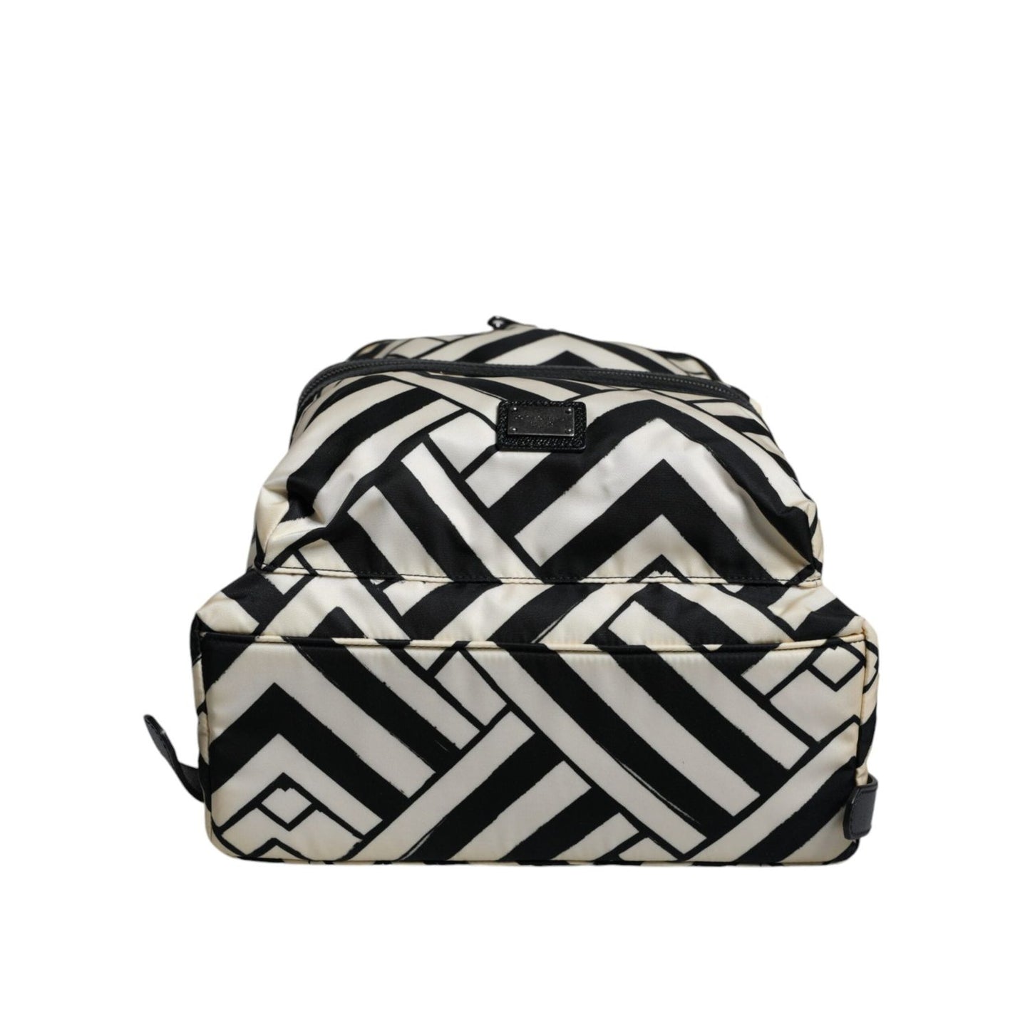 Dolce & Gabbana Black White Nylon Leather Travel Back Pack Bag Dolce & Gabbana