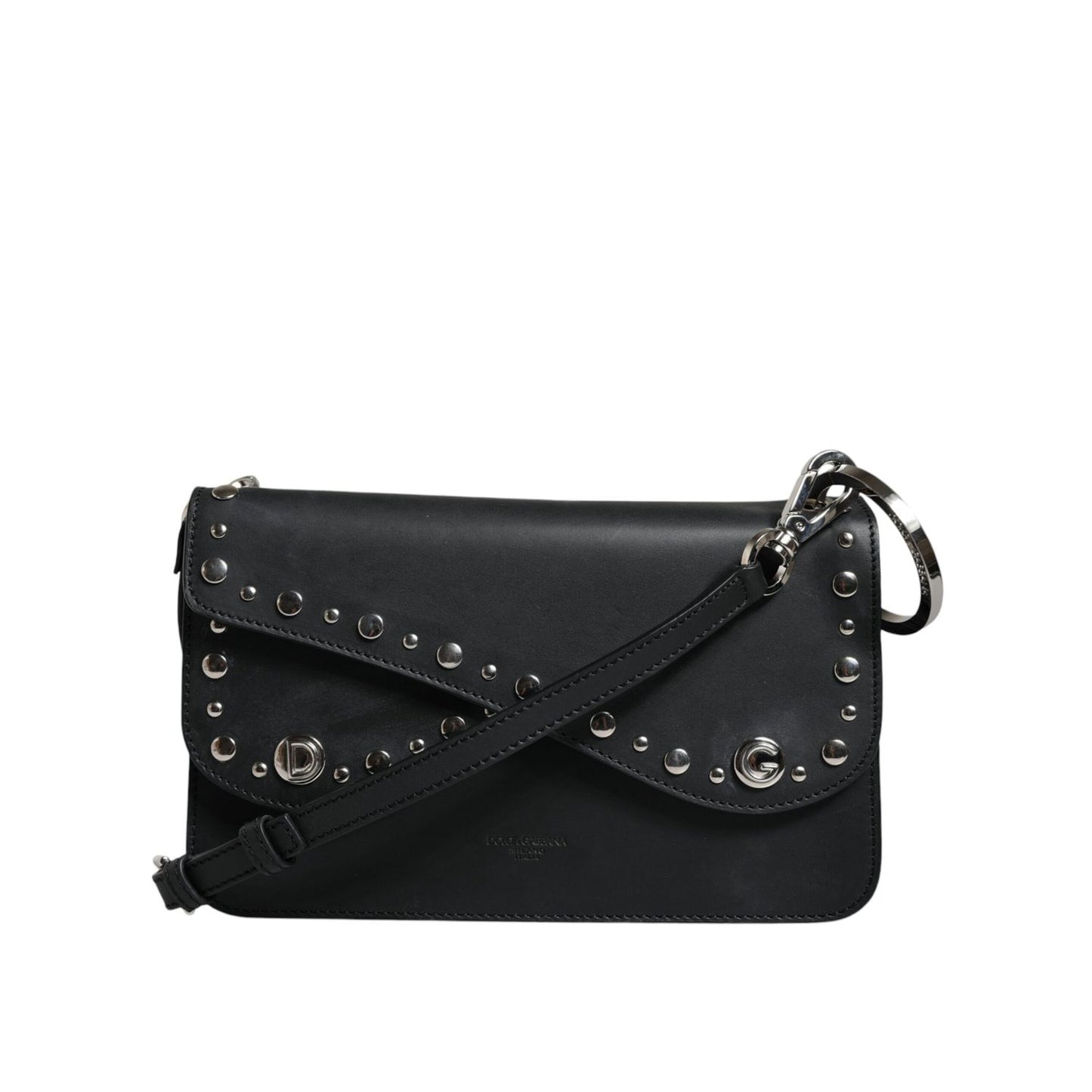 Dolce & Gabbana Black Small Leather Studded Shoulder Crossbody Bag Dolce & Gabbana