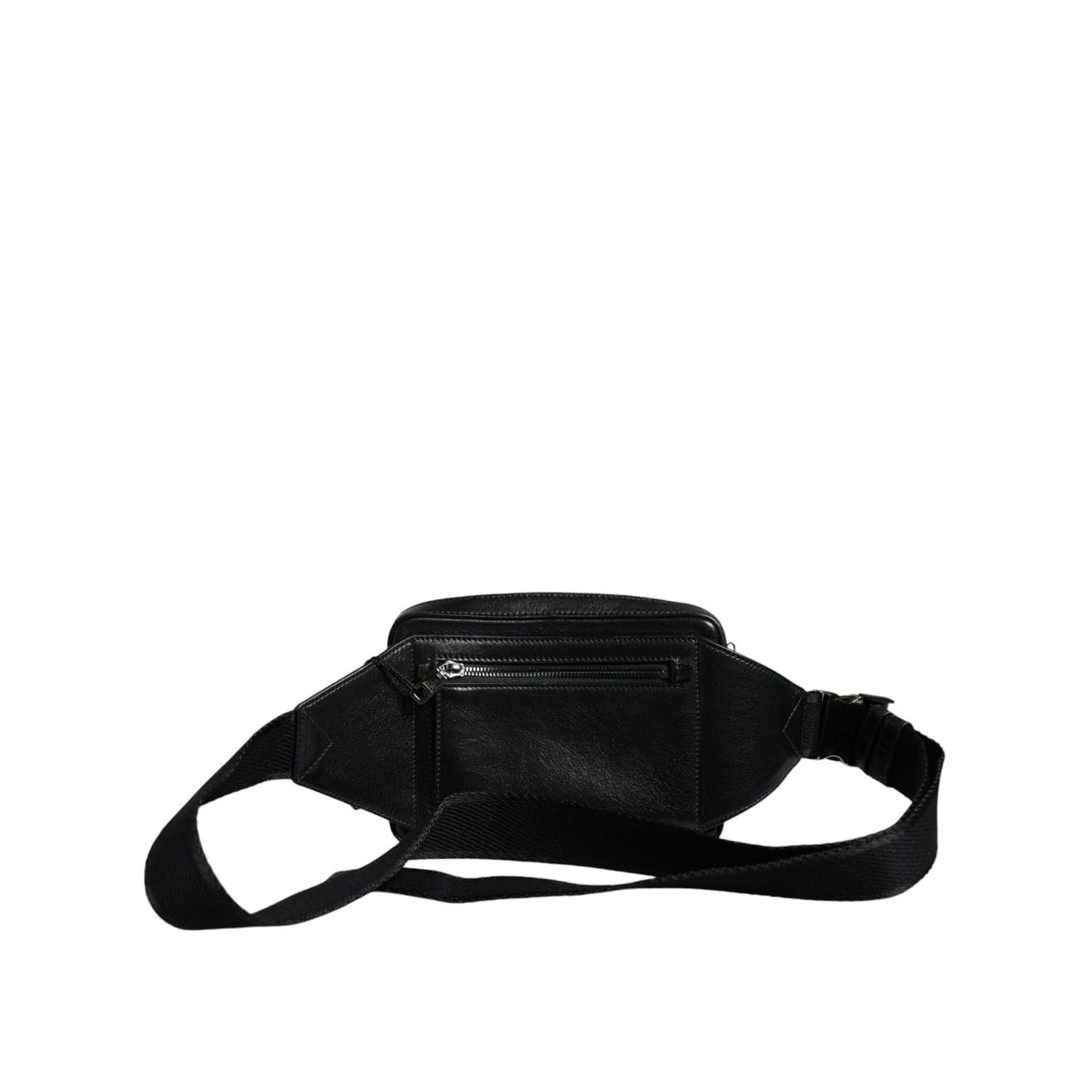 Dolce & Gabbana Black Leather LED Logo Belt Waist Fanny Pack Bag Dolce & Gabbana