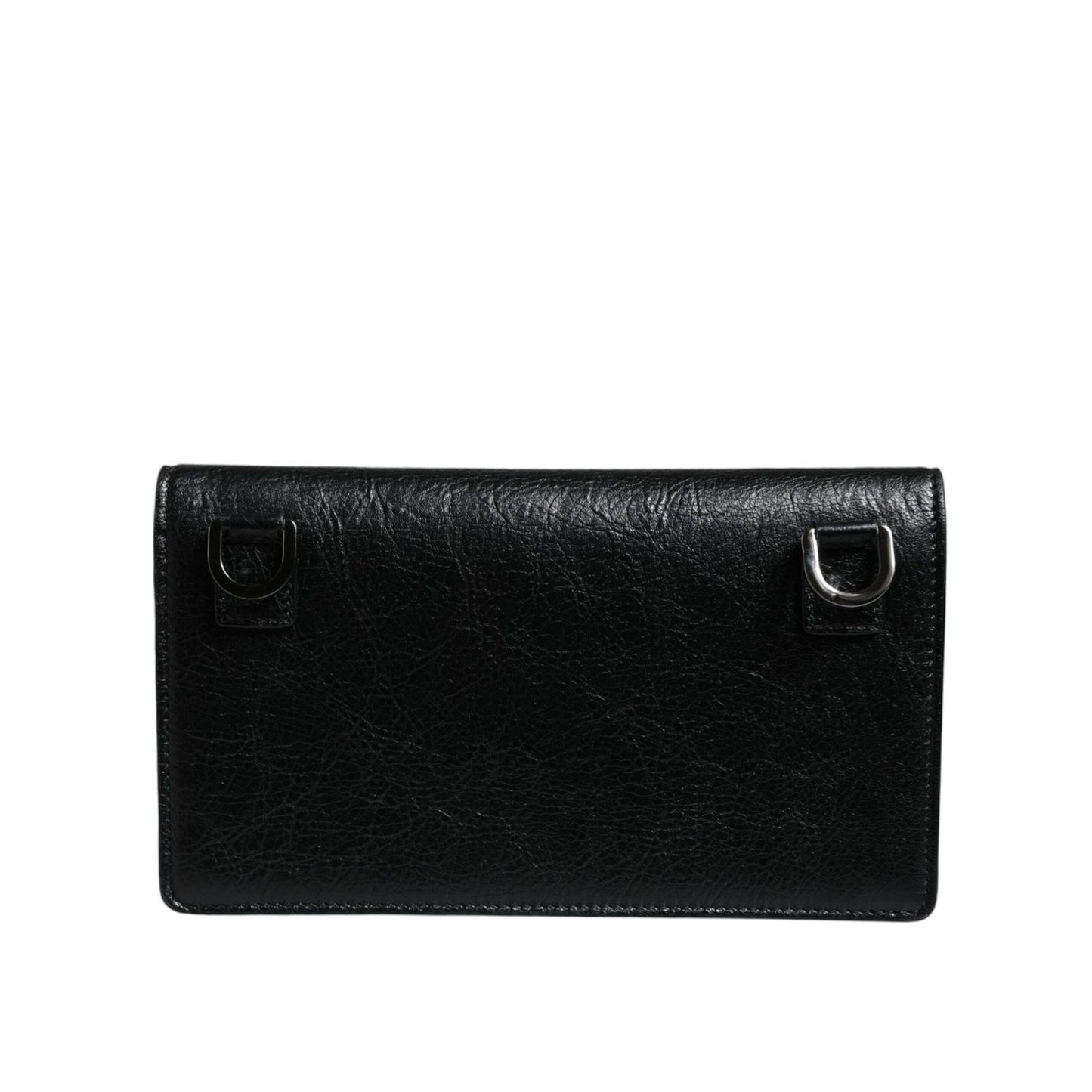 Dolce & Gabbana Black Leather DG Logo Bifold Card Slot Crossbody Bag Dolce & Gabbana