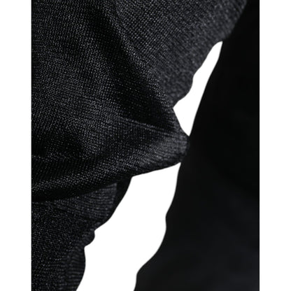 Dolce & Gabbana Black Polyester Pullover Sweatshirt Sweater