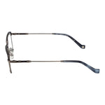 Side view of Hackett Blue Men Glasses Frame showcasing blue metal full-rim design with demo lenses and branded case included.