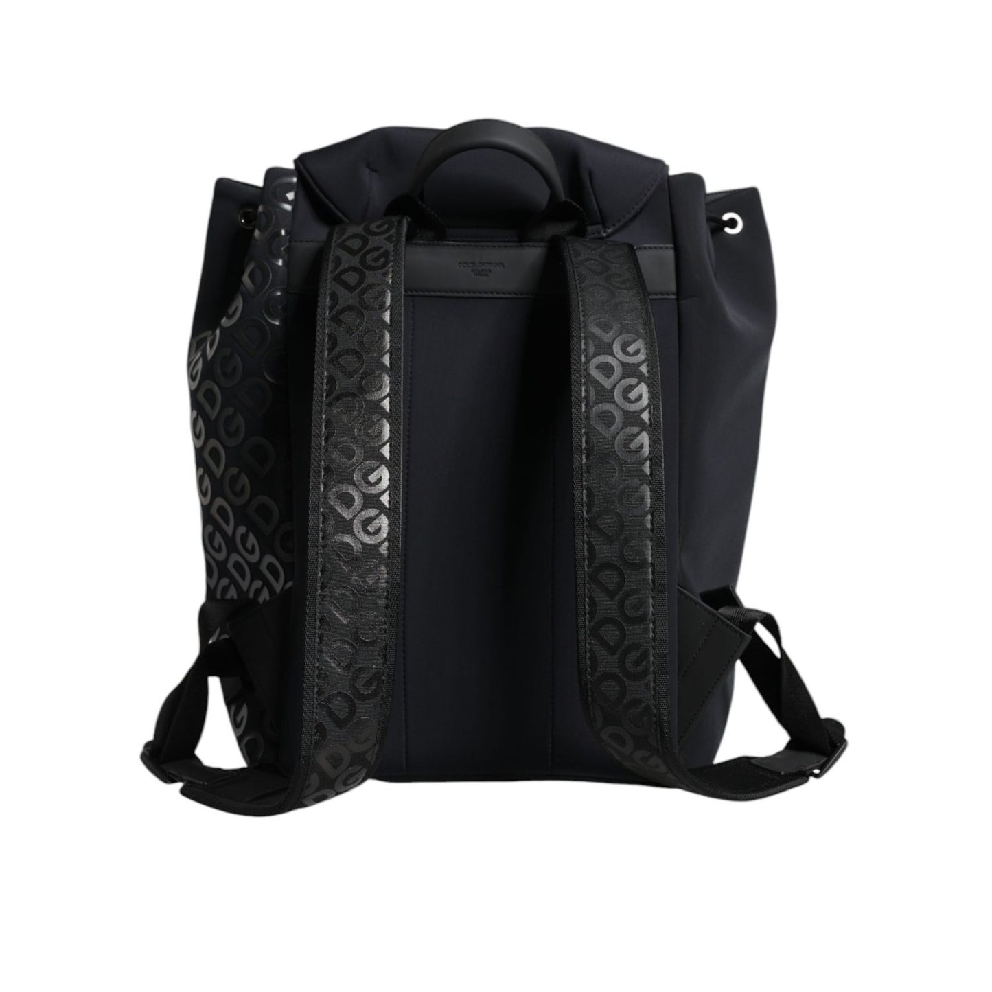 Dolce & Gabbana Black DG Mania Neoprene Travel Back Pack Bag
