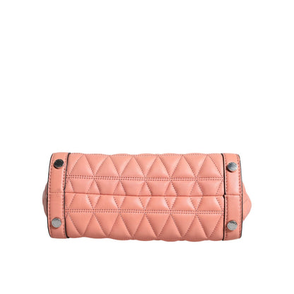 Michael Kors Peach Quilted Leather Logo Crossbody VIVIANNE Messenger Bag Michael Kors