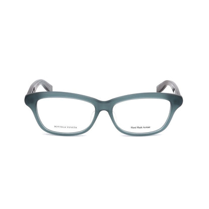 Bottega Veneta Bicolor Acetate Glasses (Frames) in semi-matte blue and blue havana, acetate material, 52/14/0 mm dimensions.