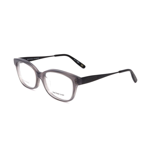 Bottega Veneta Bicolor Plastic Glasses (Frames) in gray and black matte finish with plastic material and 53/16/mm measurements.