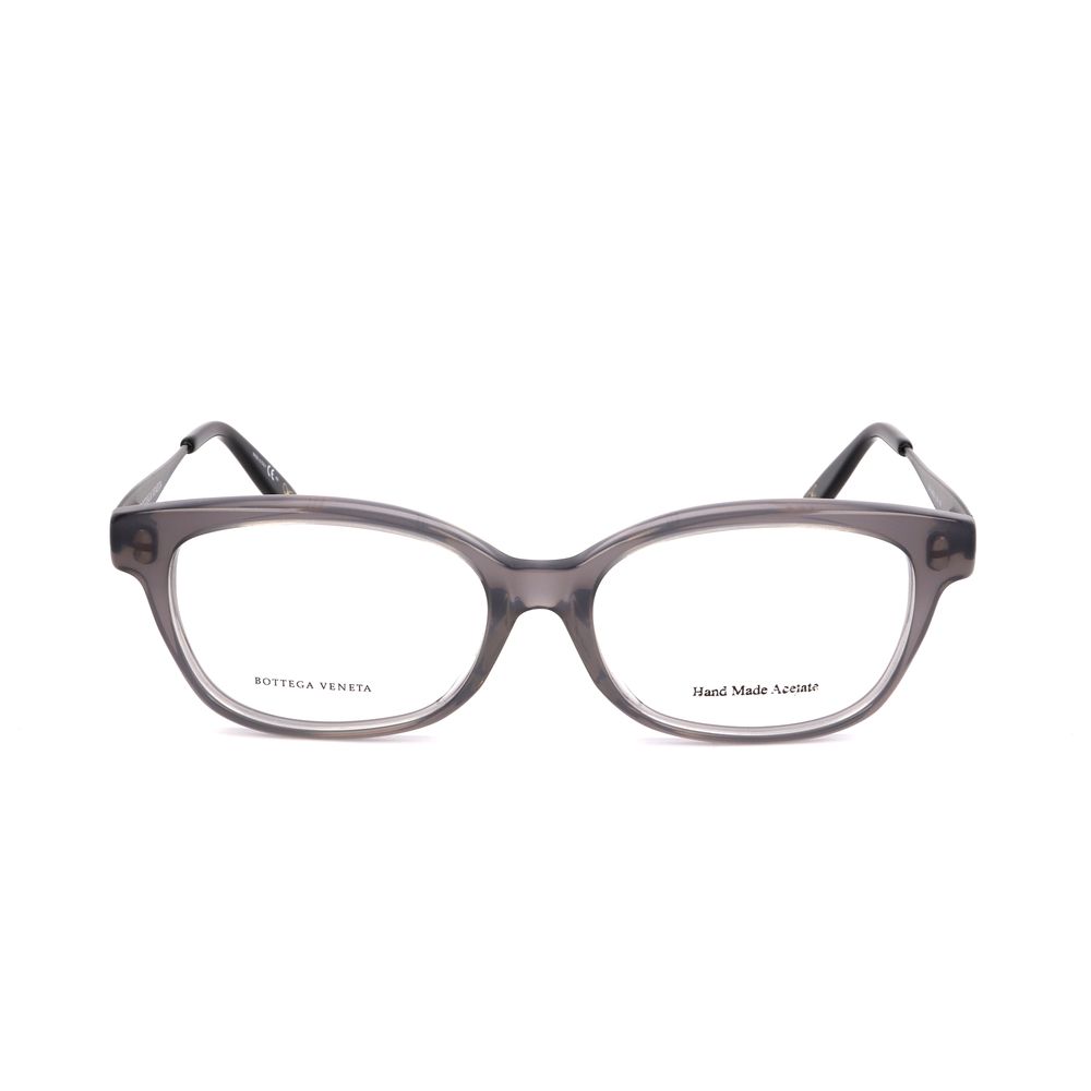 Bottega Veneta Bicolor Plastic Glasses (Frames) in gray and black matt color, women's fashion accessory with 53/16 mm size.