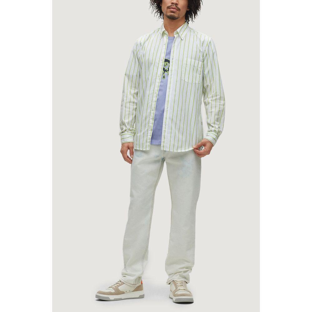 Hugo Boss Green Cotton Shirt BO-10988600148-IT44 | S