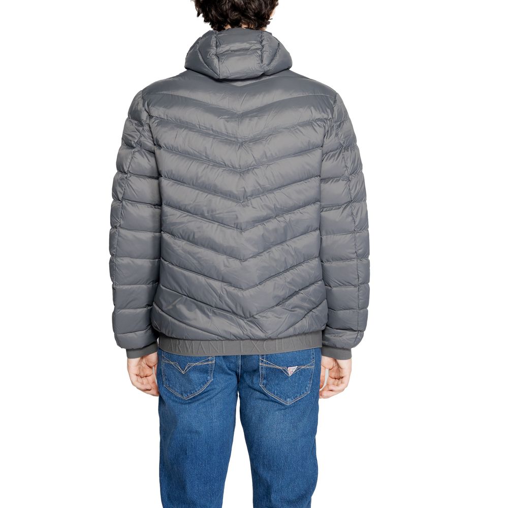 Armani Exchange Gray Polyester Shell Jacket