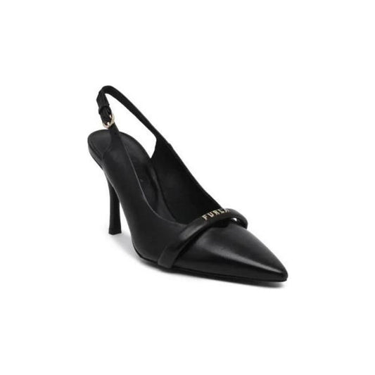 Furla Black Leather High Heel FU-14180100009-EU37/US7
