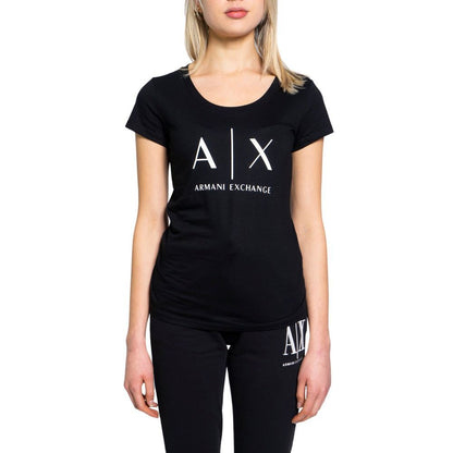 Armani Exchange Black Cotton T-Shirt