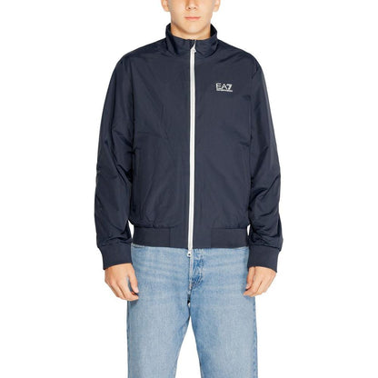 EA7 Emporio Armani Blue Polyamide Jackets & Coat