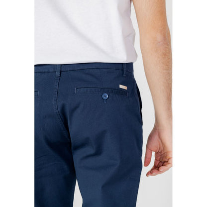 Armani Exchange Blue Cotton Pant