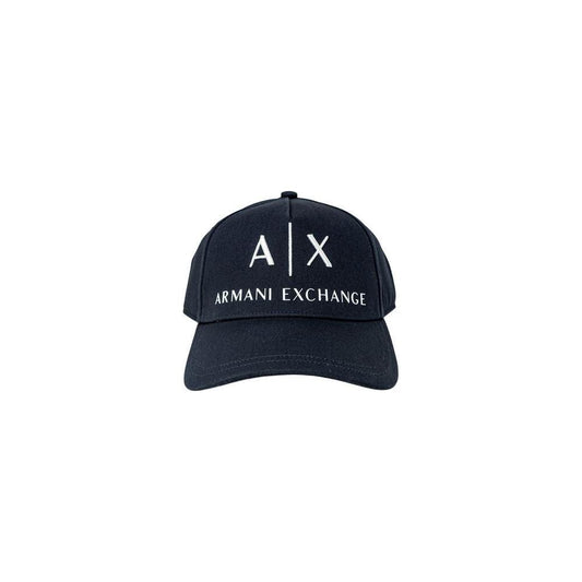Armani Exchange Blue Cotton Caps Baseball Hat