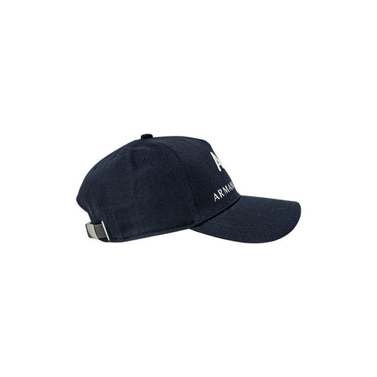 Armani Exchange Blue Cotton Caps Baseball Hat