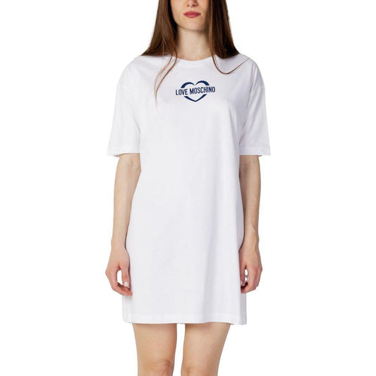 Love Moschino White Cotton Short LO-10219400008-38 | XXS