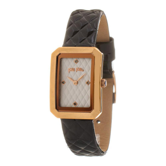Folli Follie Black Leather Watch FFWF16R026SSNAC