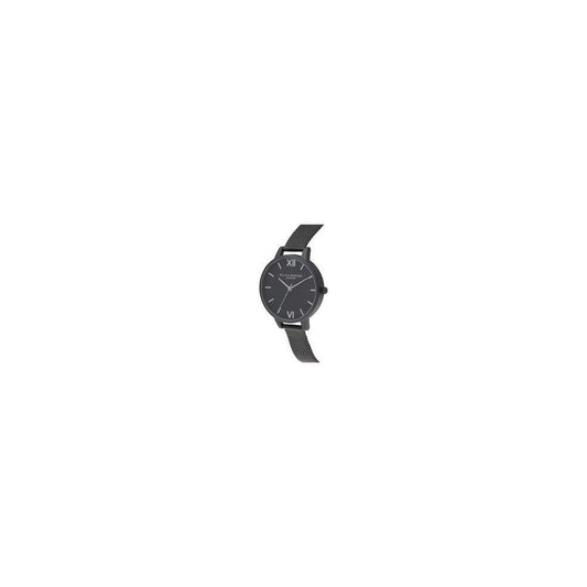 Olivia Burton Black Stainless Steel Watch OBOB16AD51AC