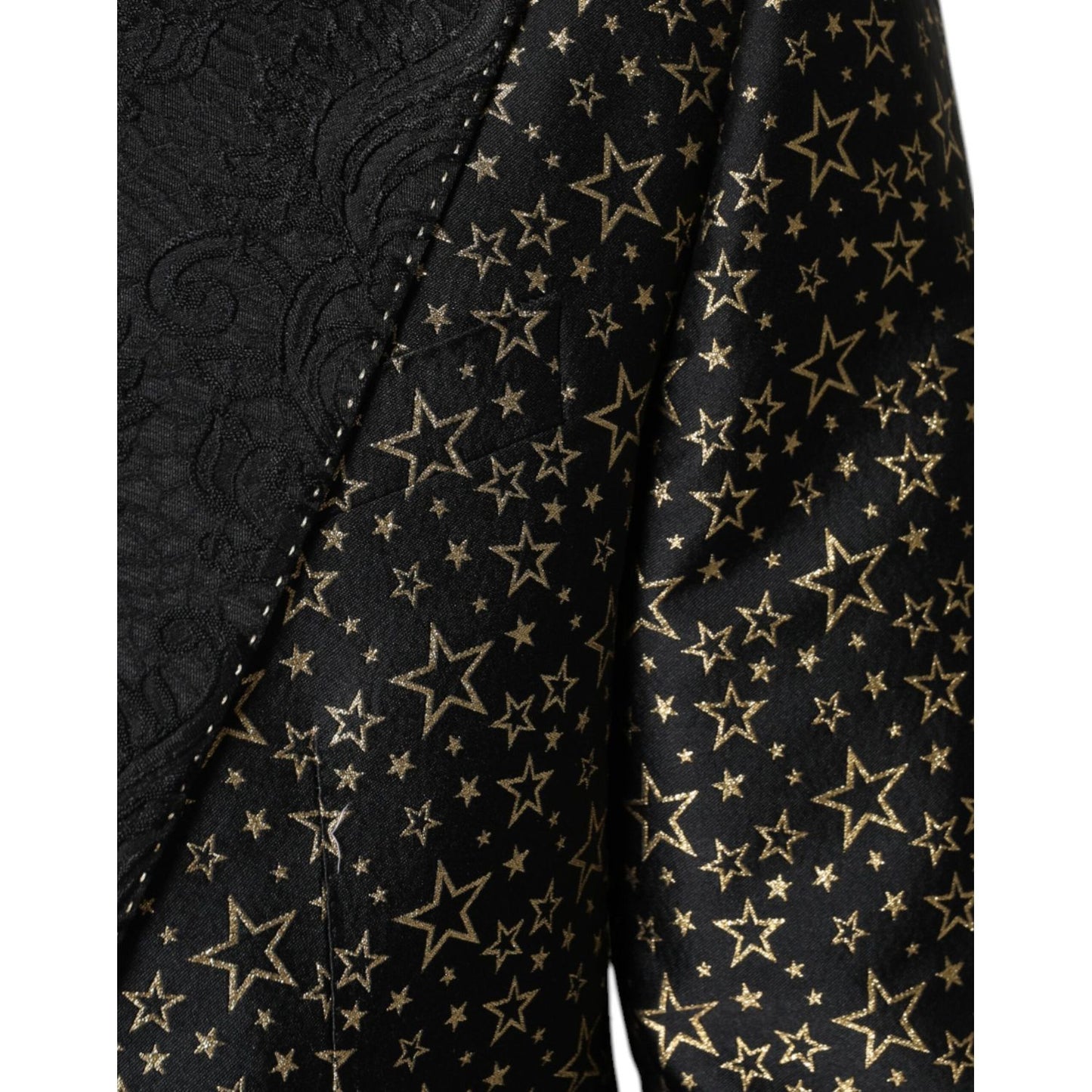 Dolce & Gabbana Black Stars Jacquard SICILIA 2 Piece Suit