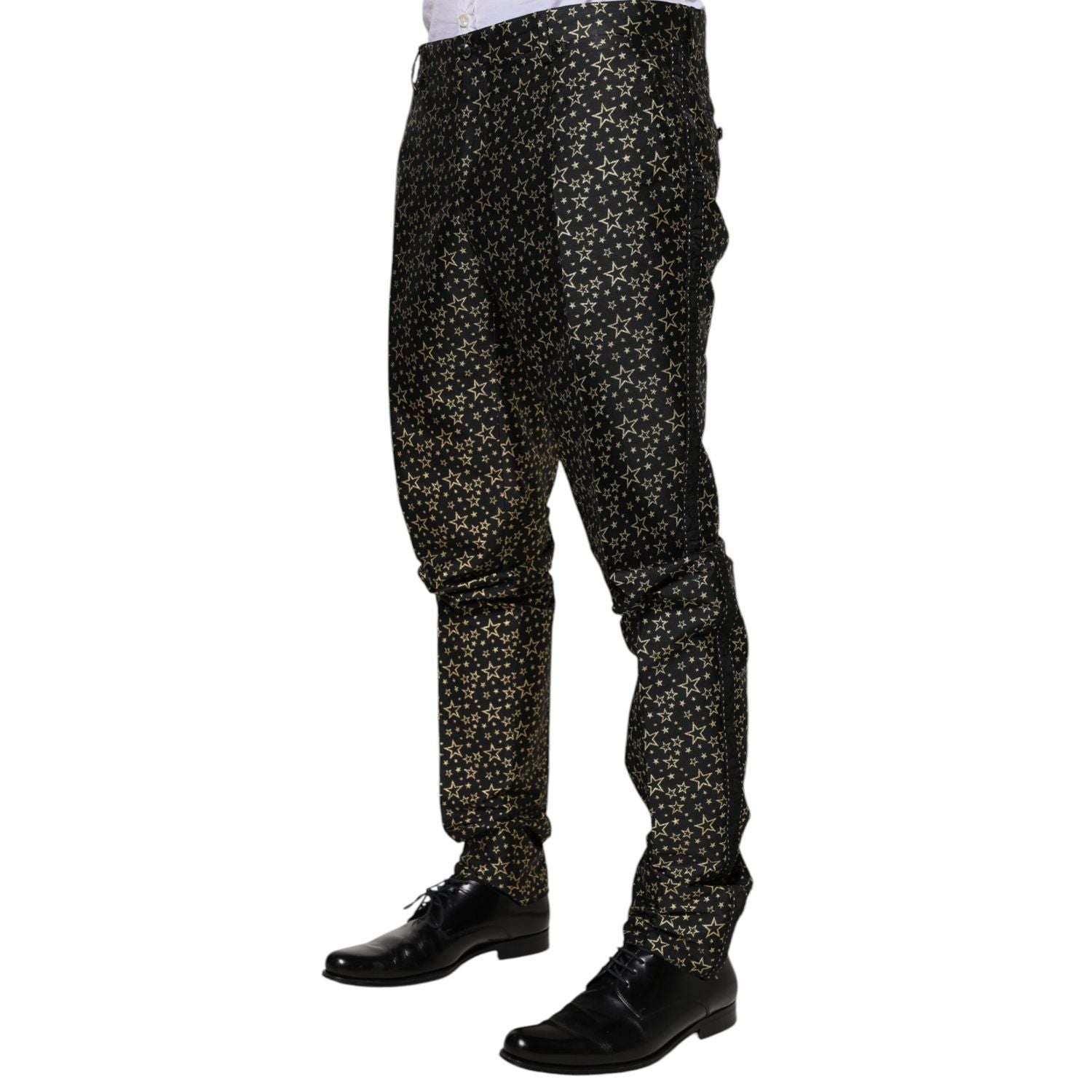 Dolce & Gabbana Black Stars Jacquard SICILIA 2 Piece Suit