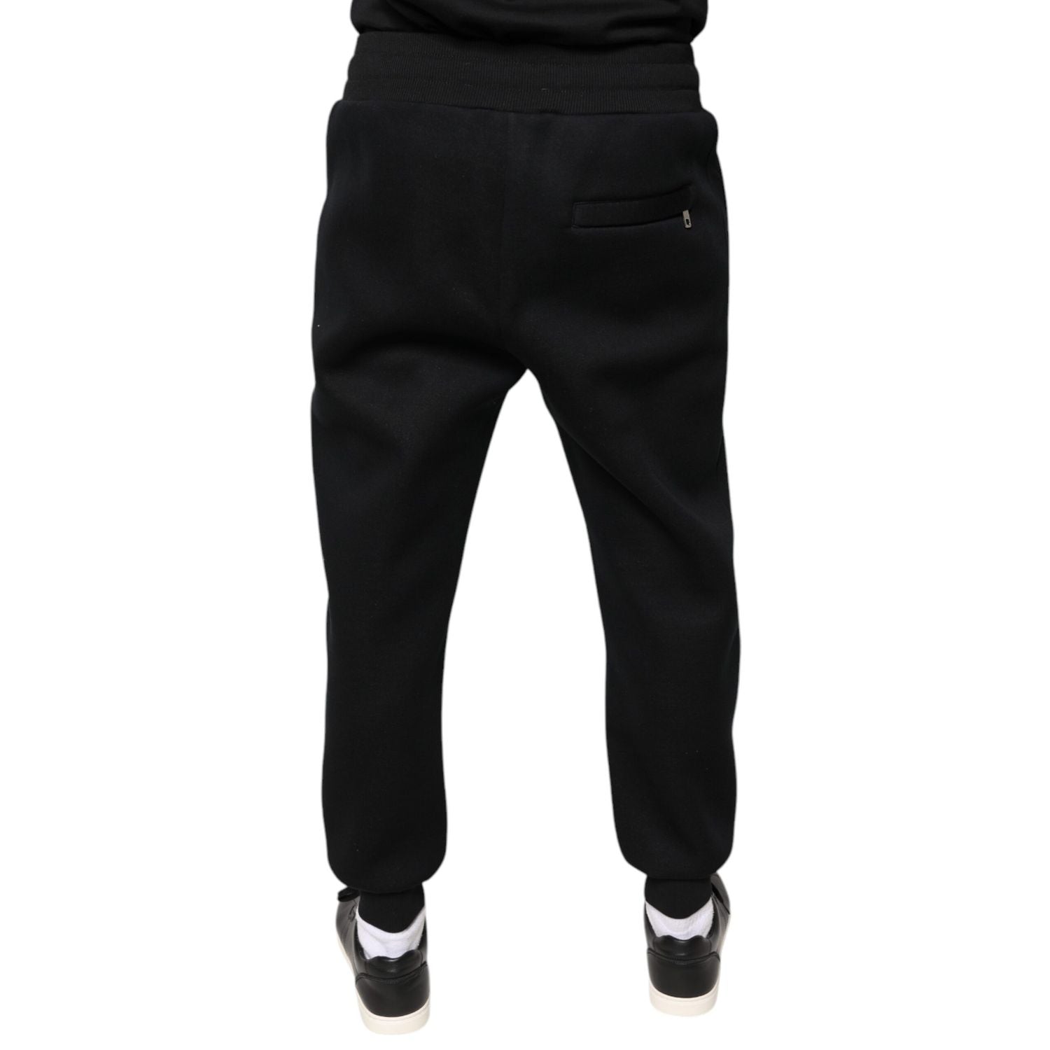Dolce & Gabbana Black Modal DG Logo Jogger Men Sweatpants Pants