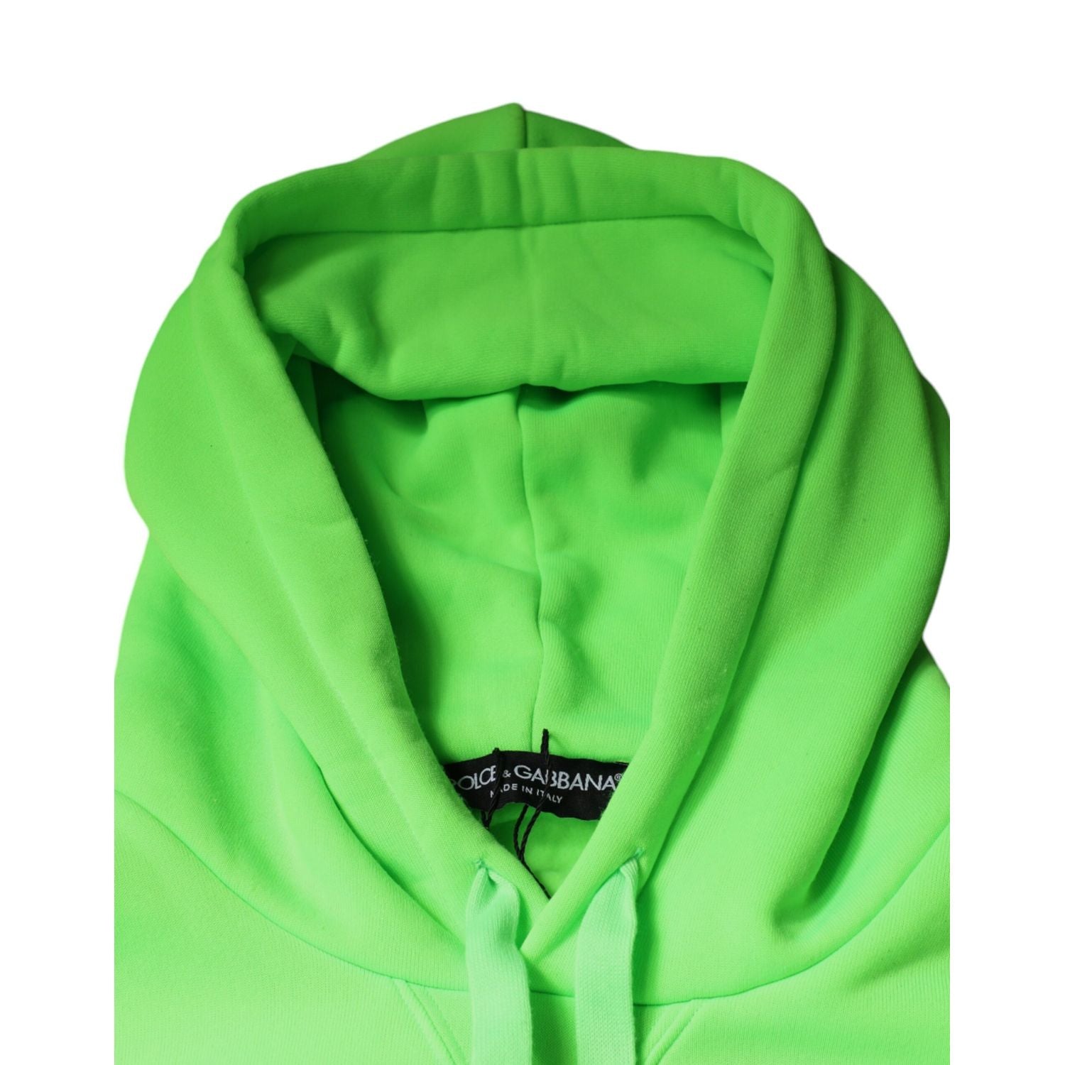 Dolce & Gabbana Green Logo Hooded Pullover Sweatshirt Sweater