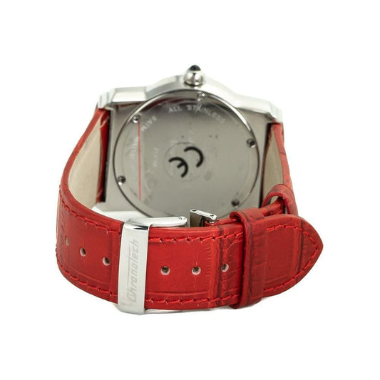 Chronotech Red Leather Watch CHCT7279M05AC