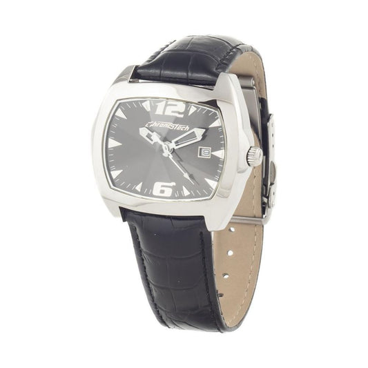 Chronotech Black Leather Watch CHCT2188L02AC