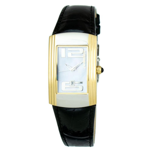 Chronotech Black Leather Watch CHCT7017L01AC