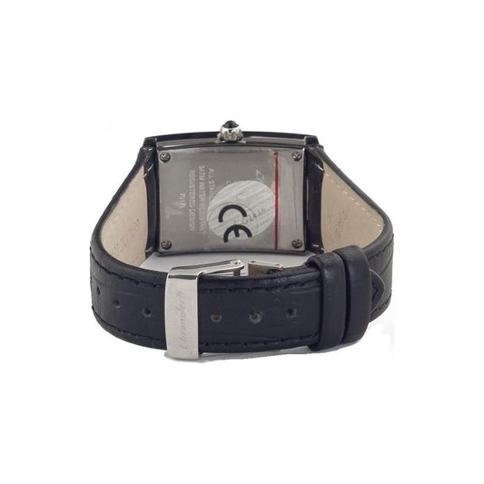 Chronotech Black Leather Watch CHCT7017L04SAC