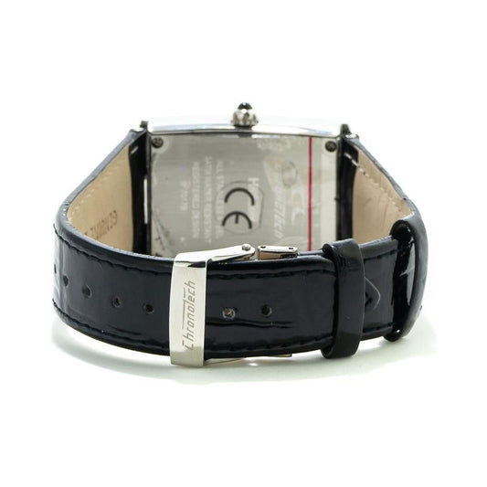 Chronotech Black Leather Watch CHCT7017M04AC