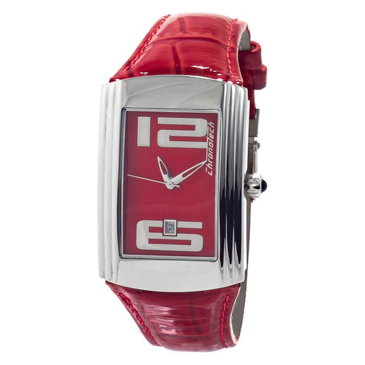 Chronotech Red Leather Watch CHCT7017M05AC