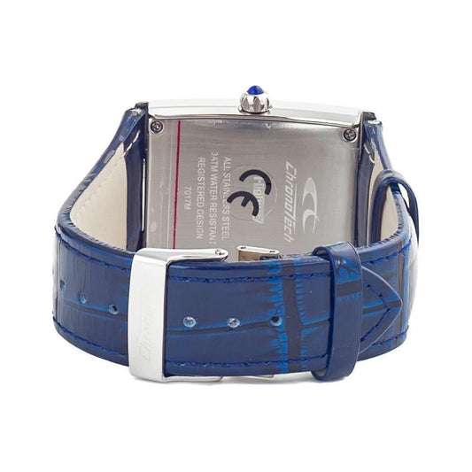 Chronotech Blue Leather Watch CHCT7017M09AC