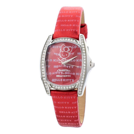 Chronotech Red Leather Watch