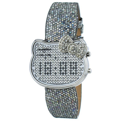 Chronotech Silver Leather Watch