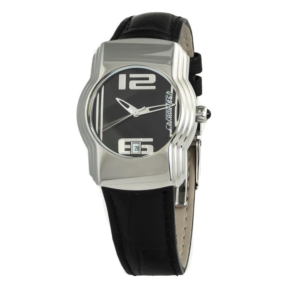 Chronotech Black Leather Watch CHCT7279B04AC