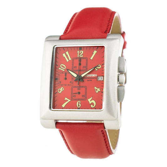 Chronotech Red Leather Watch CHCT735704AC