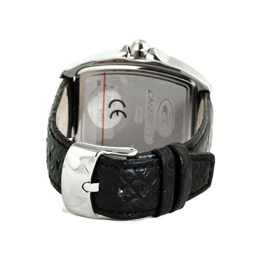 Chronotech Black Leather Watch CHCT7896M92AC
