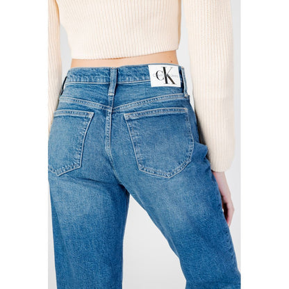 Calvin Klein Jeans Blue Cotton Mom Jean