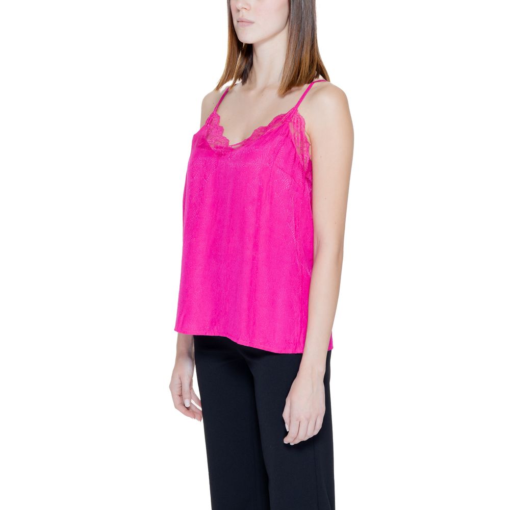 Vila Clothes Pink Viscose Tank Top