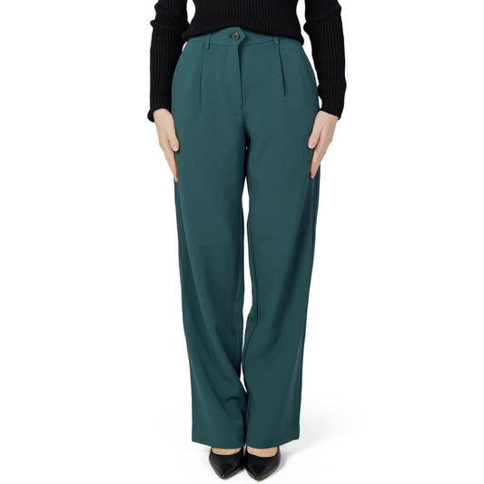 Vila Clothes Green Recycled Polyester Pant VI-13217300148-IT36|XXS