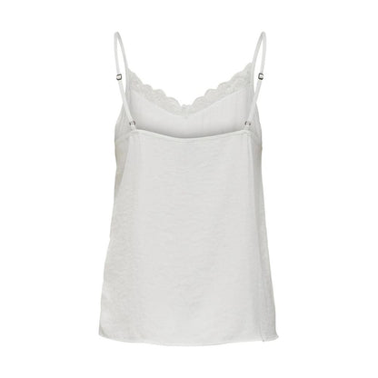 Jacqueline De Yong White Polyester Tank Top